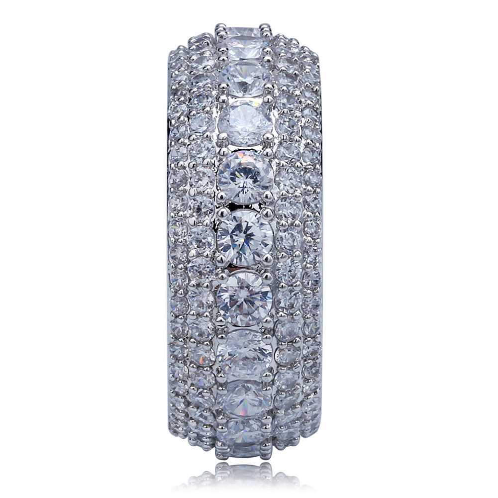 Micro Inlaid Five Rows Full Zircon Ring
