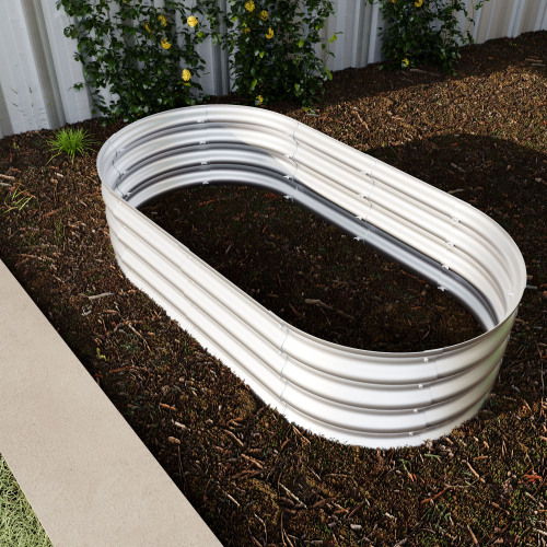 4x2x1ft Raised Garden Bed Kit, Galvanized Planter Raised Garden Beds For Outdoor For Vegetables,Flowers &Herbs, Heavy Duty, Rust Resistant, Easy As... Silver - Shop at LoveMi
