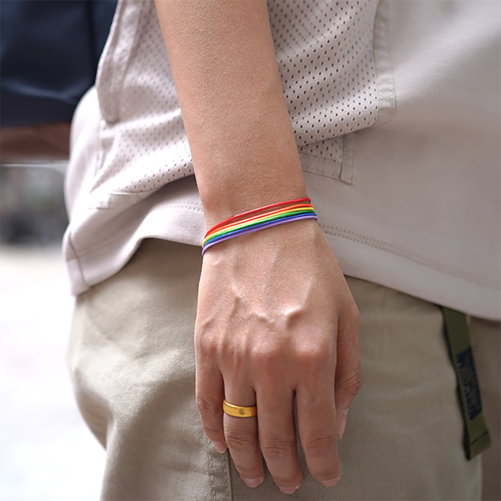 Wax Rope Six Color Rainbow Hand Bracelet
