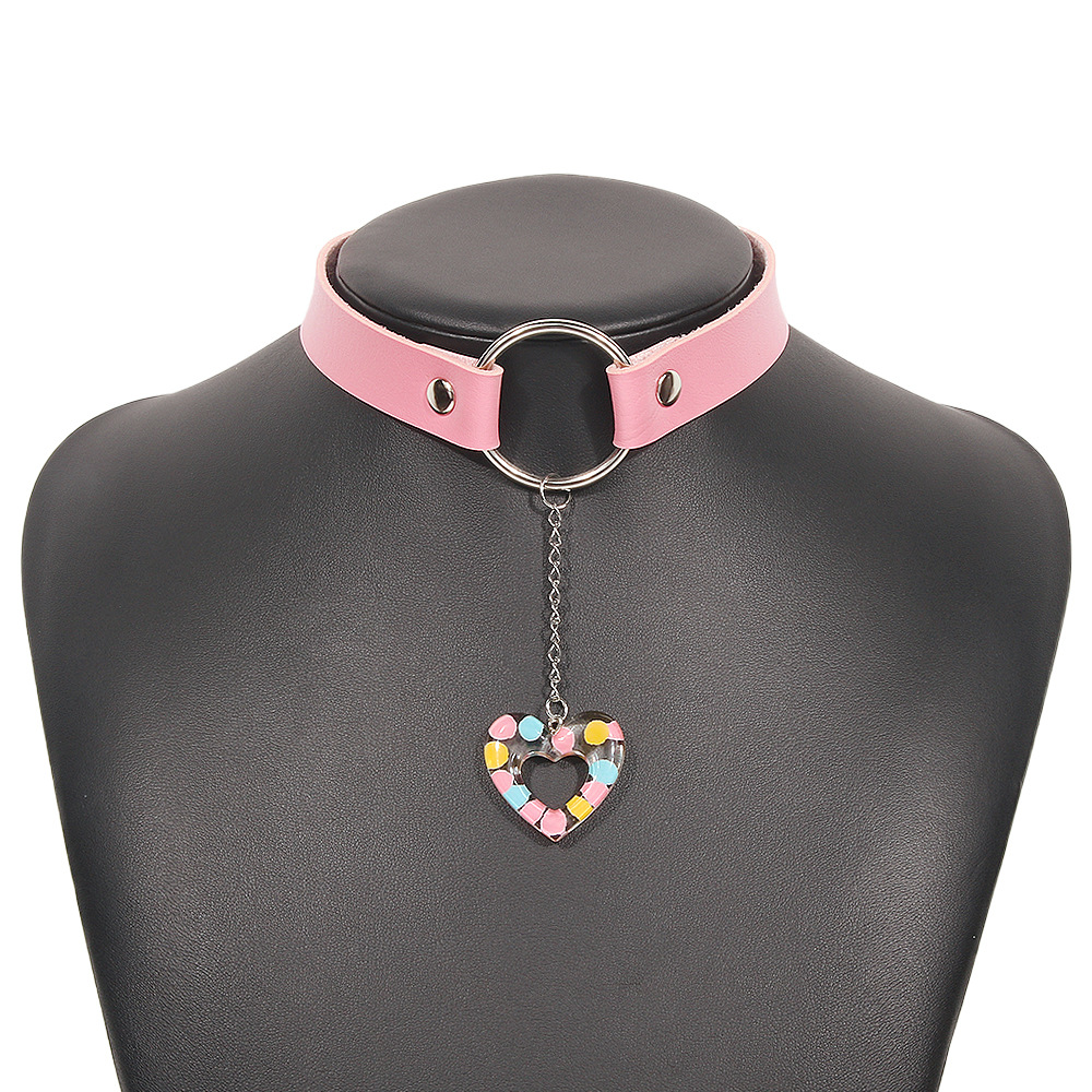 Personalized Neck Leather Metal Buckle Necklace