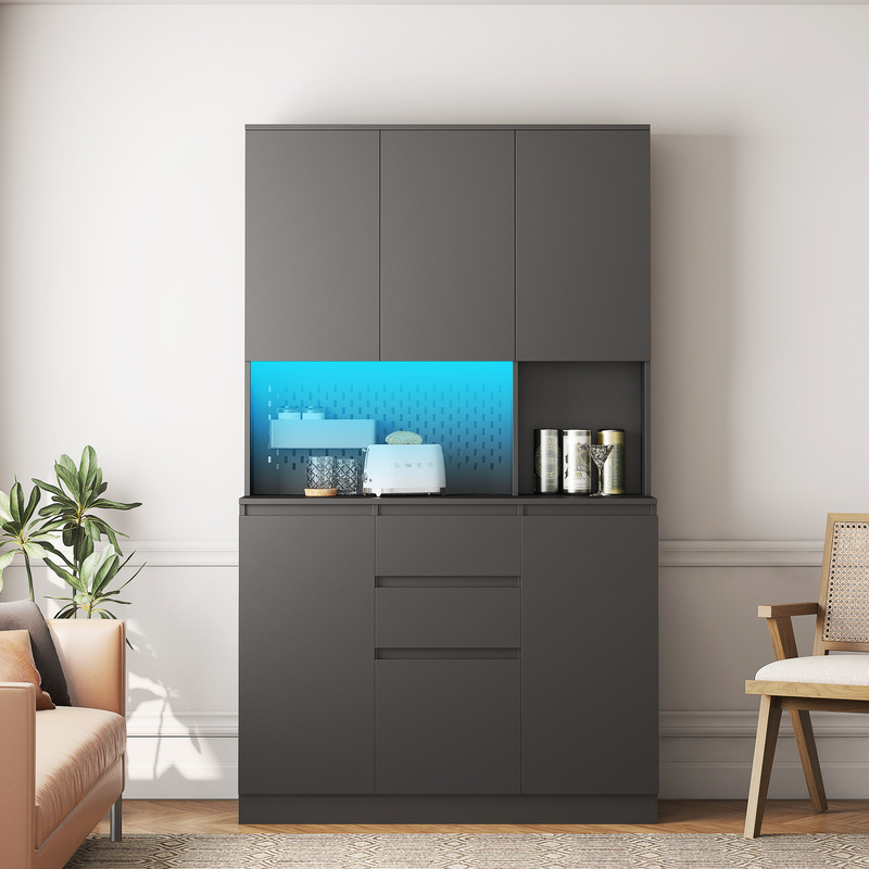 Pantry Cabinet With Microwave