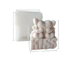 Valentine's Day Candle Mould DIY Chocolate Handmade Soap - Kiss - View 1