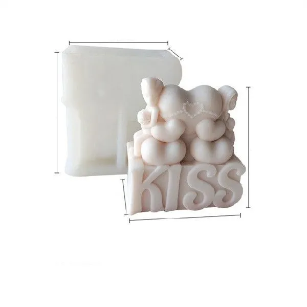 Valentine's Day Candle Mold DIY Chocolate Handmade Soap Kiss - Shop at LoveMi