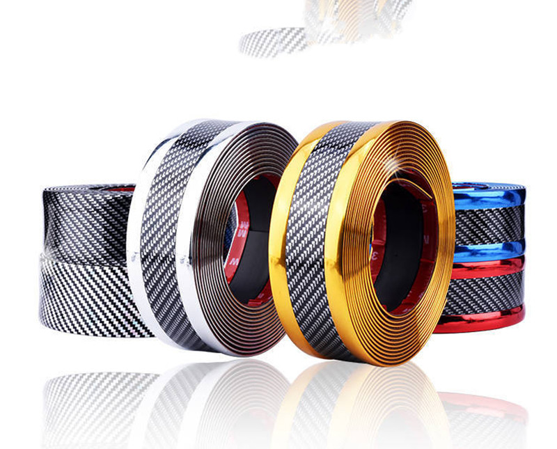 5D Carbon Fiber Car Bumper Protection Bar Threshold Sticker