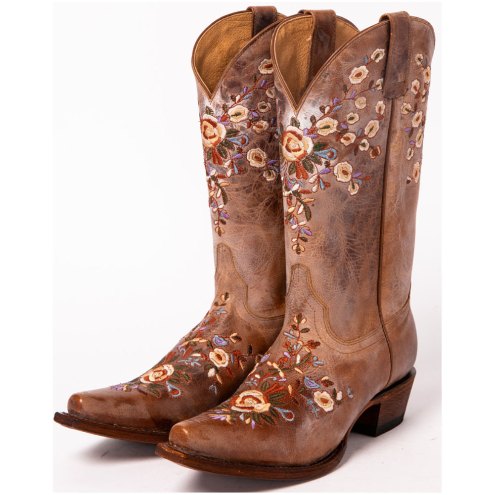 Title 6, Botas Vintage Bordadas Western High Barrel