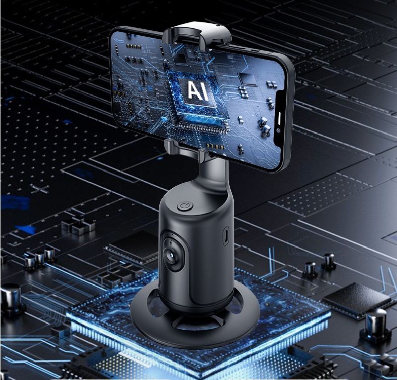 360 Auto Face Tracking Gimbal AI Smart Gimbal Gesichtsverfolgung Automatischer Telefonhalter für Smartphone-Video-Vlog-Live-Stabilisatorstativ_voghion.com