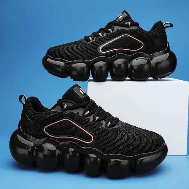 Jelly Soled Platform Rainbow Casual Sneakers Black - Shop at LoveMi