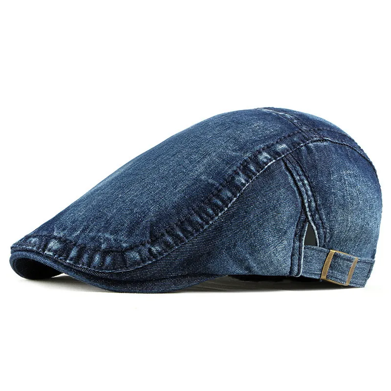 Cowboy Hat Men's Light Board Simple Duck Tongue - Dark Blue