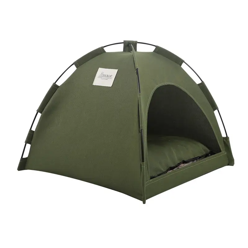 Cat Tent Cooling Mat Dog House Pet Sofa Camping Dog Bed with Cushion for Dog