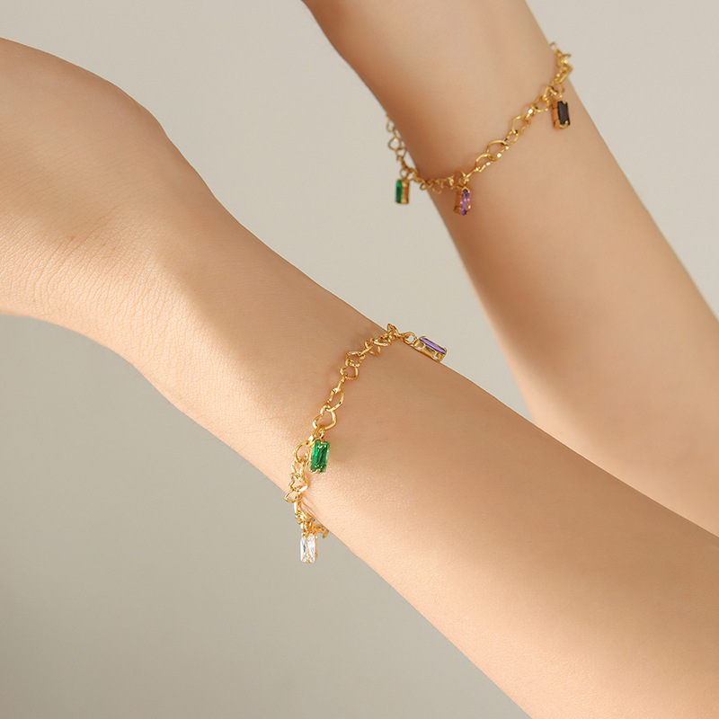 Colorful Fashion Trend Titanium Steel Gold-plated Bracelet