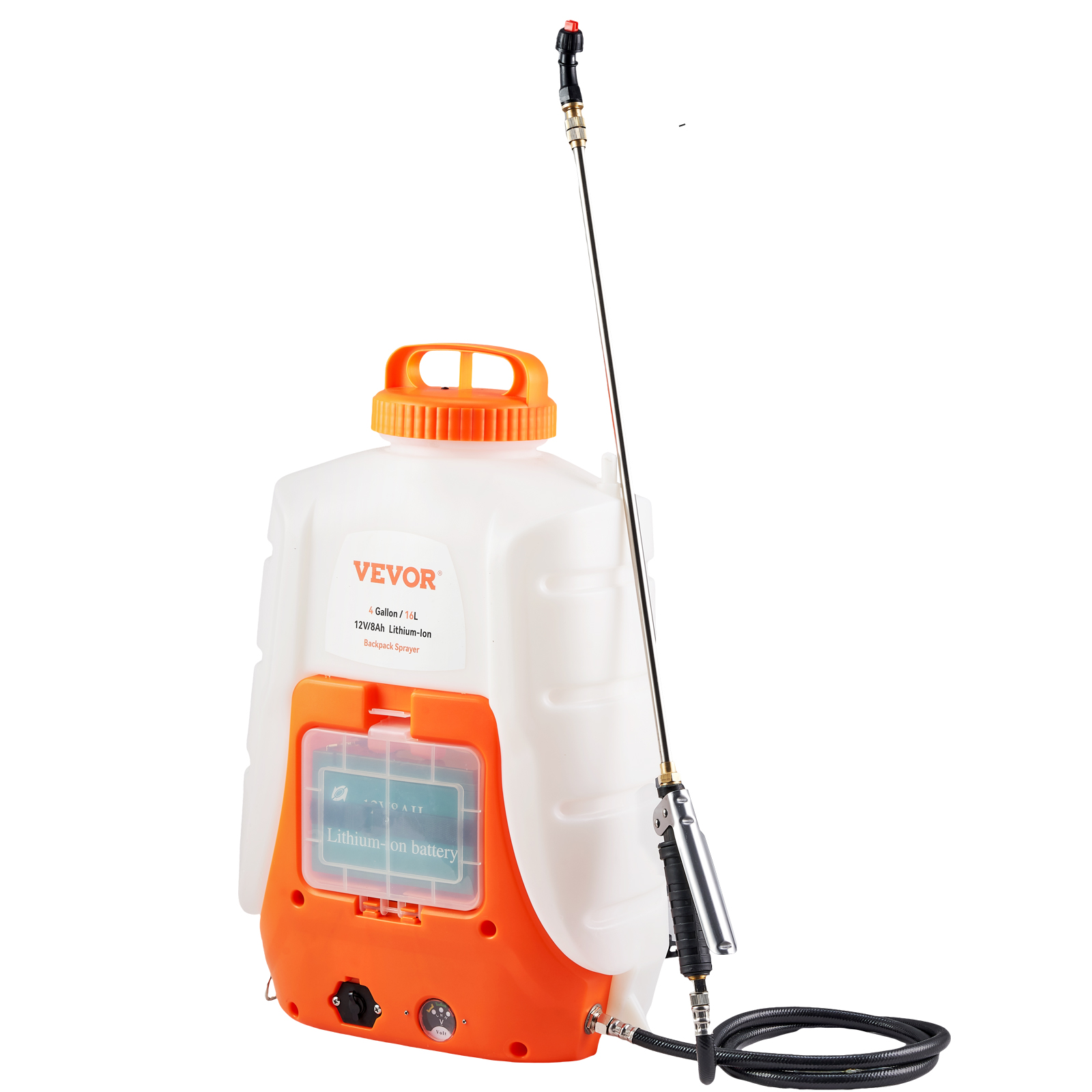 Battery Backpack Sprayer 4Gal Tank, 0-90 PSI Adjustable Pressure