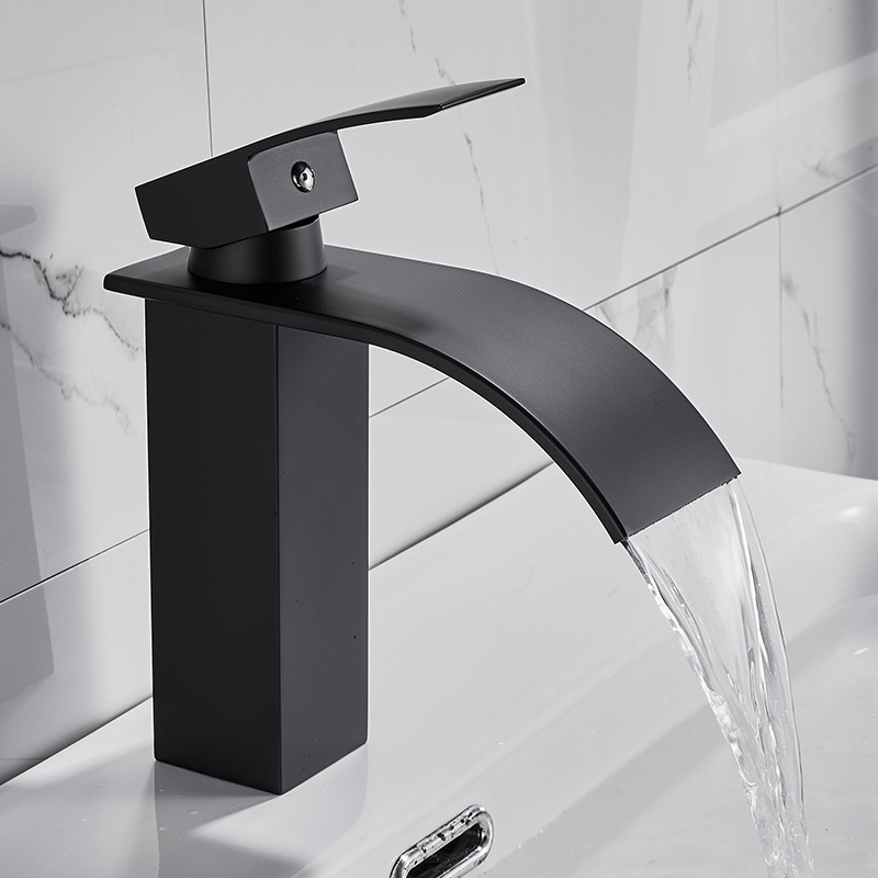 Title 5, Waterfall Face Basin Faucet Cold And Hot Full C...