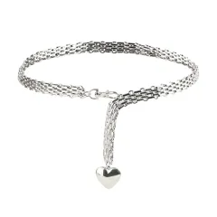 Men And Women Design Fashion Love Chain Pendant Waist Chain Metal Accessories Cute Chain - Silver - View 1