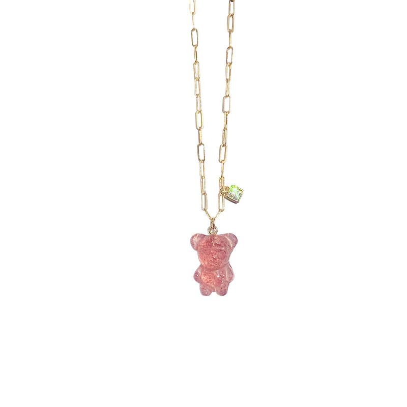 Little Panda Pendant 14k Gold Necklace For Girls