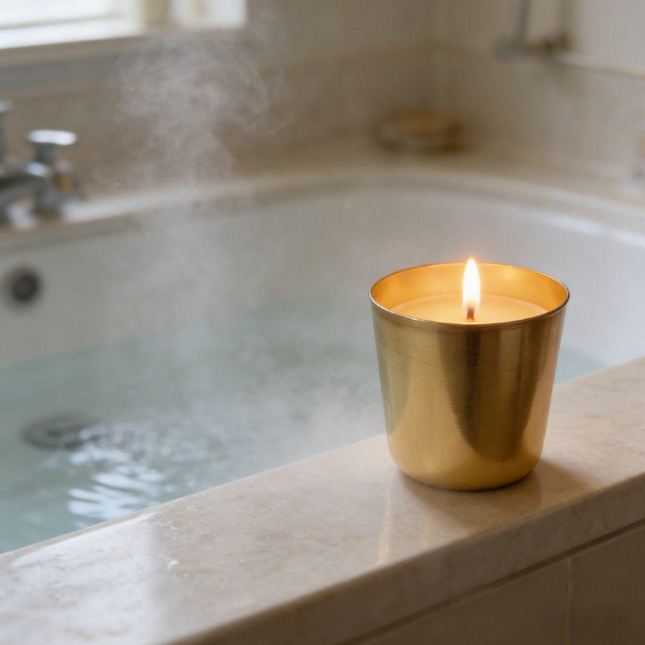 290g Soy Wax Scented Candle, Blended Fragrance Featuring Lemon, Ylang-ylang, And A Musky Woody Note, Perfect For Bath Time And Yoga Sessions