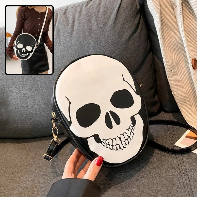 Halloween Skull Shoulder Bag Personality Funny Messenger Bag Kids