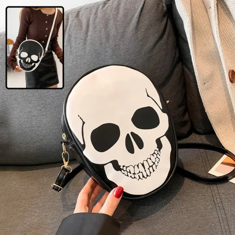 Halloween Skull Shoulder Bag Personality Funny Messenger Bag Kids
