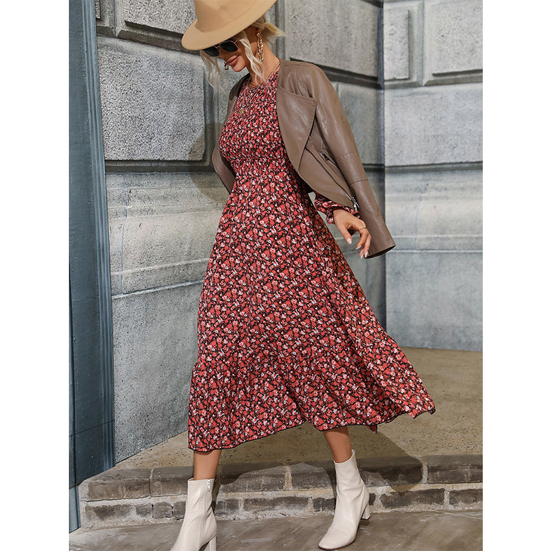 New Niche Floral V-neck Fairy Temperamental