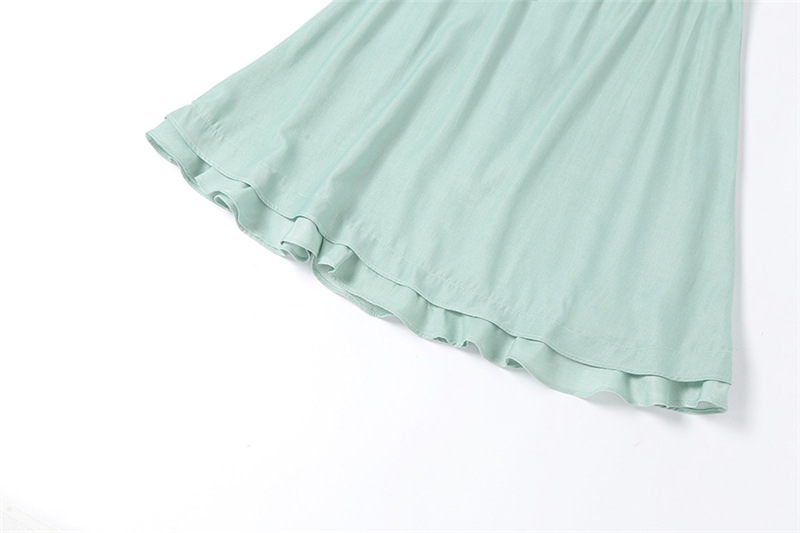 High Waist Loose Solid Color Halter Fashion Suspender Dress