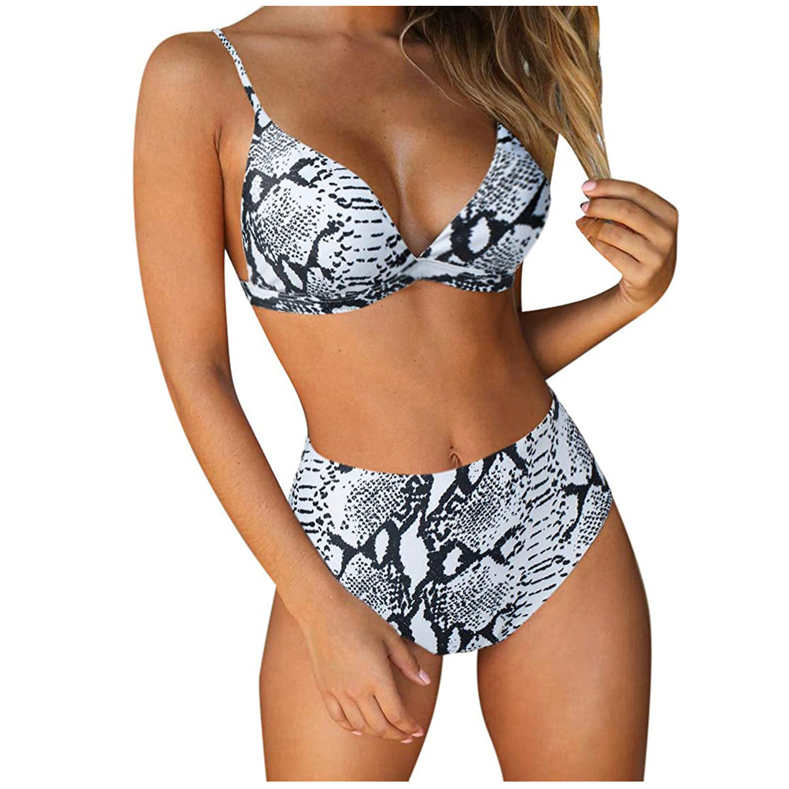 Leopard Snake Print High Waist Ladies Bikini
