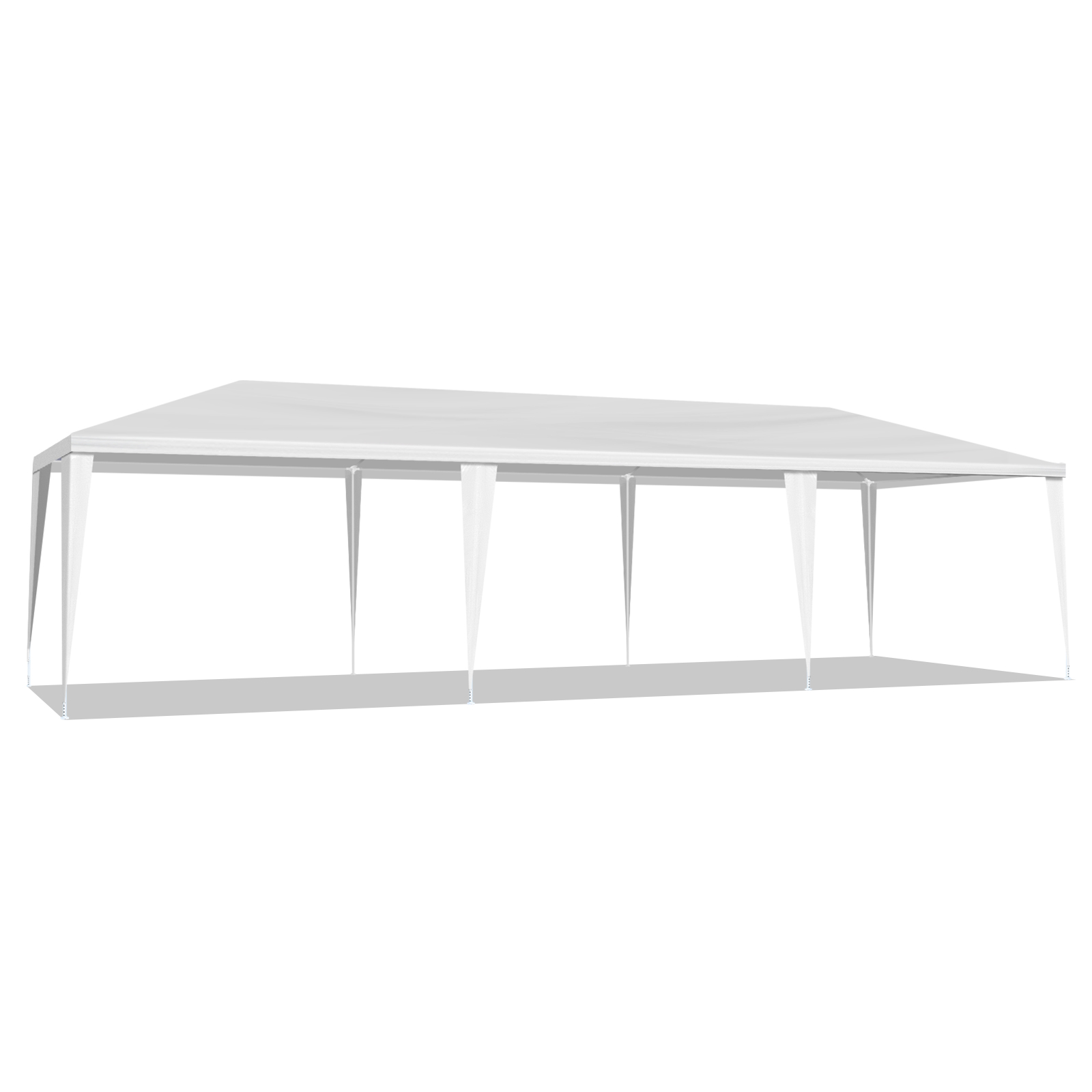 Tente de fête blanche de 10x30 pieds avec 5 parois latérales, belvédère extérieur – Image 5