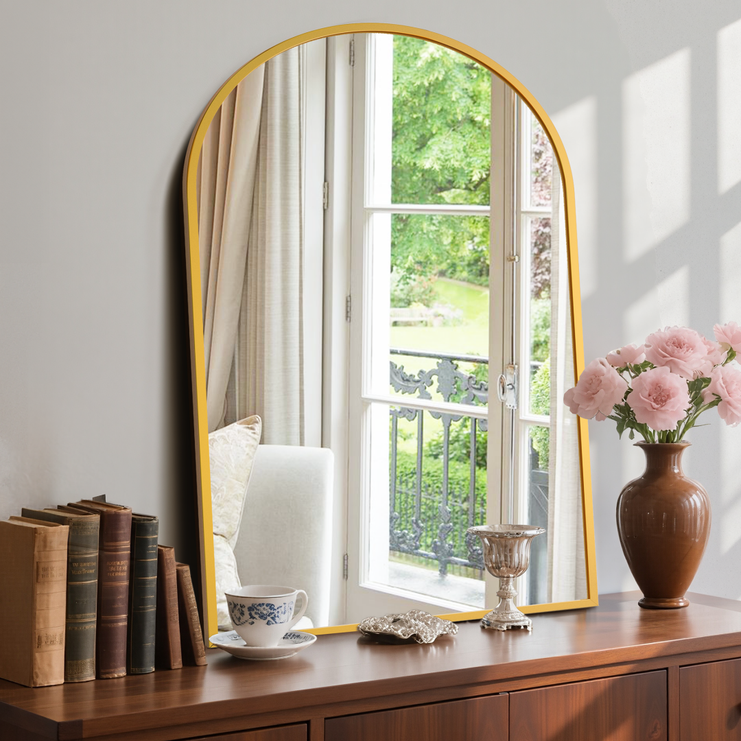 Bathroom Wall Mirror, Metal Frame Vanity Mirror For Bedroom, Entryway, Living Room image 4