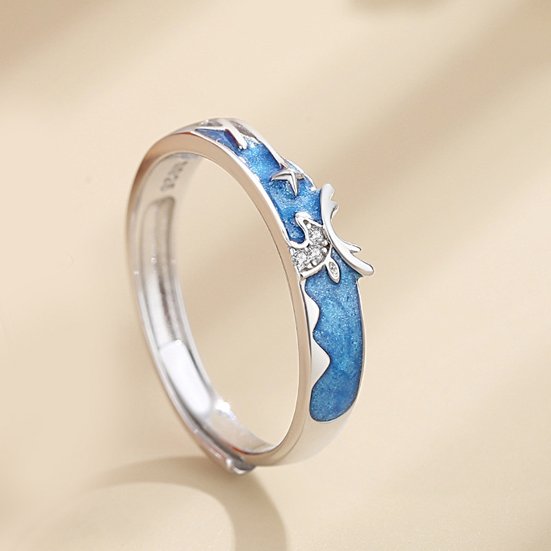 Title 6, Fashion Versatile Star Elk Couple Ring