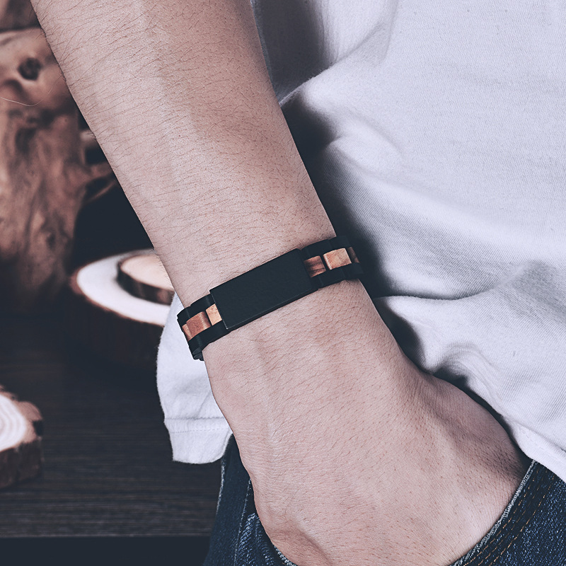 European And American Wood Bracelet Ebony Red Sandalwood Zebra Wood
