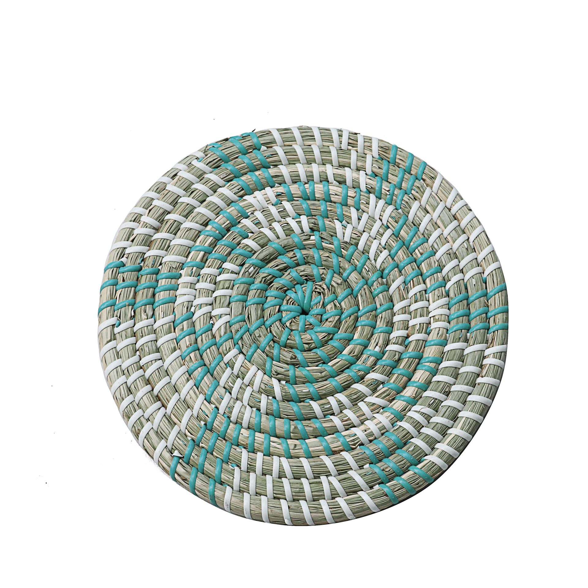 Eco-Friendly Handwoven Straw Round Placemat, offering a chic