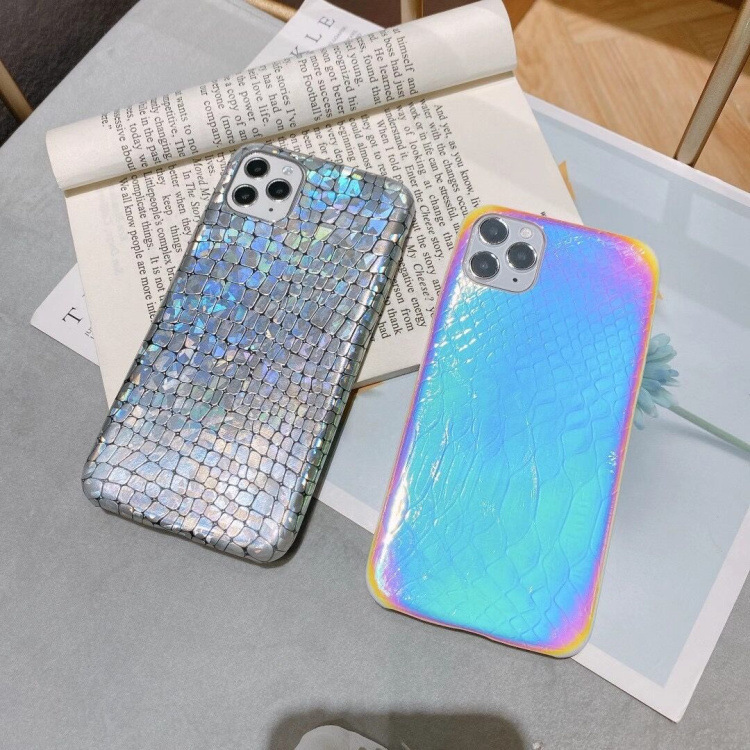 Colorful Laser Dragon Scale Pattern Phone Case