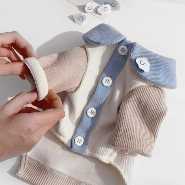 Ribbed Yorkshire Small Puppy Pet Costume Blue - Shop at LoveMi