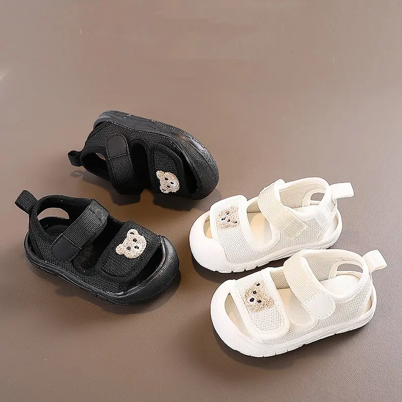 Baby Sandals Embroidered Bear Soft Sole Anti