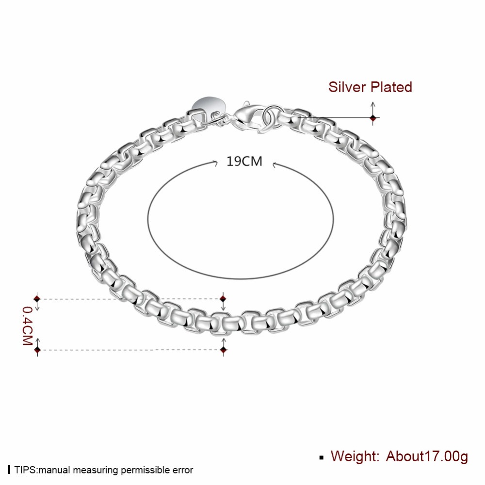 4MM Silver Plated Box Chain