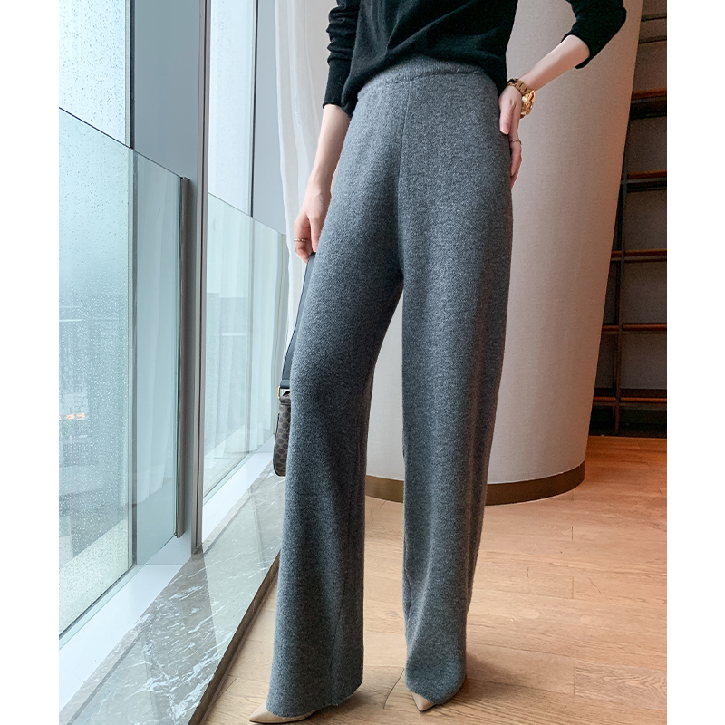 Women's Fashion Skinny Wool Wide Leg Pants