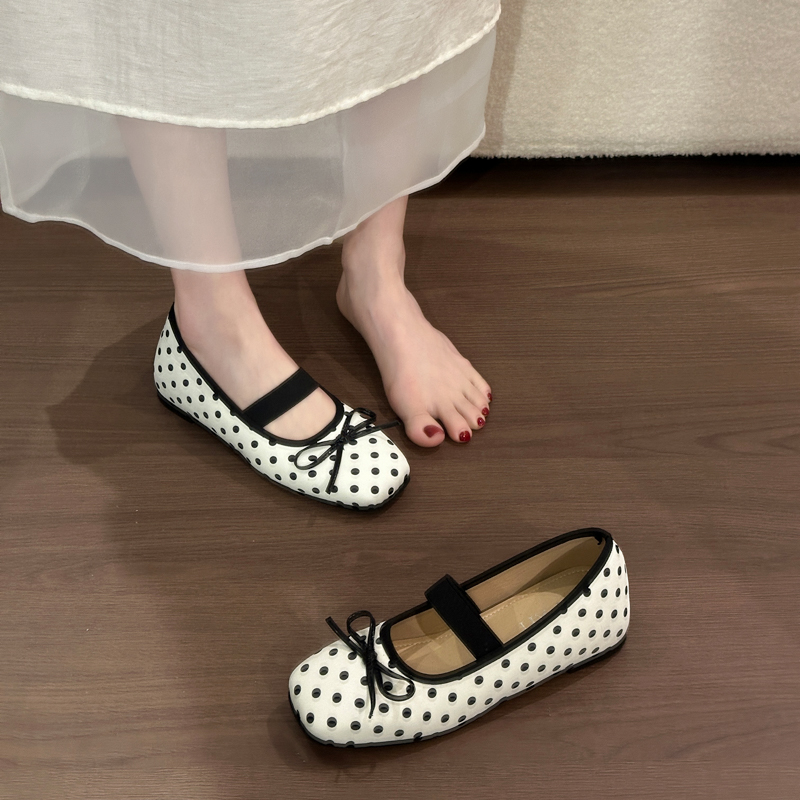 Women's Vintage Squaretoe Flat Lowcut Mary Jane Shoes, 2026 New Spring Autumn Softsoled Dressmatch Flats