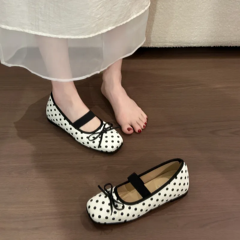 Women's Vintage Squaretoe Flat Lowcut Mary Jane