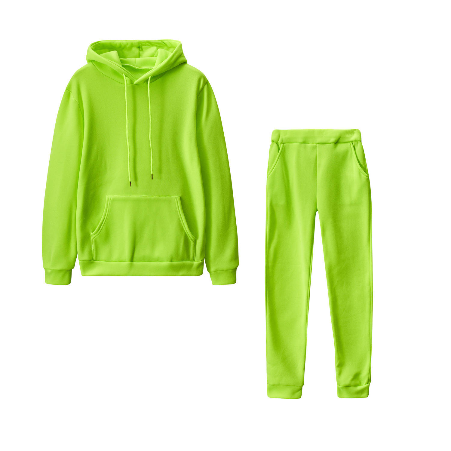 Women's Solid Color Fleece Sports Casual Suit Women