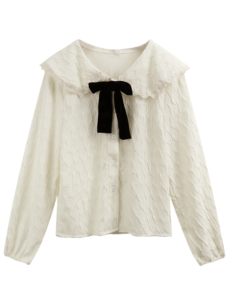 Title 6, Chic Lace Niche Reduction Doll Collar Shirt