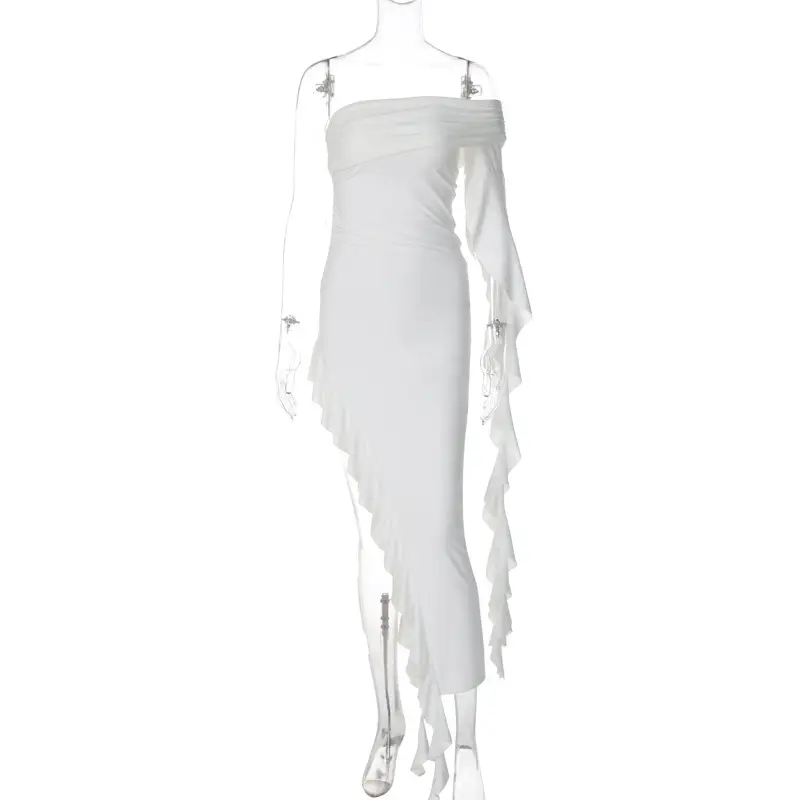 Women's Fashion Solid Color Slim Dress