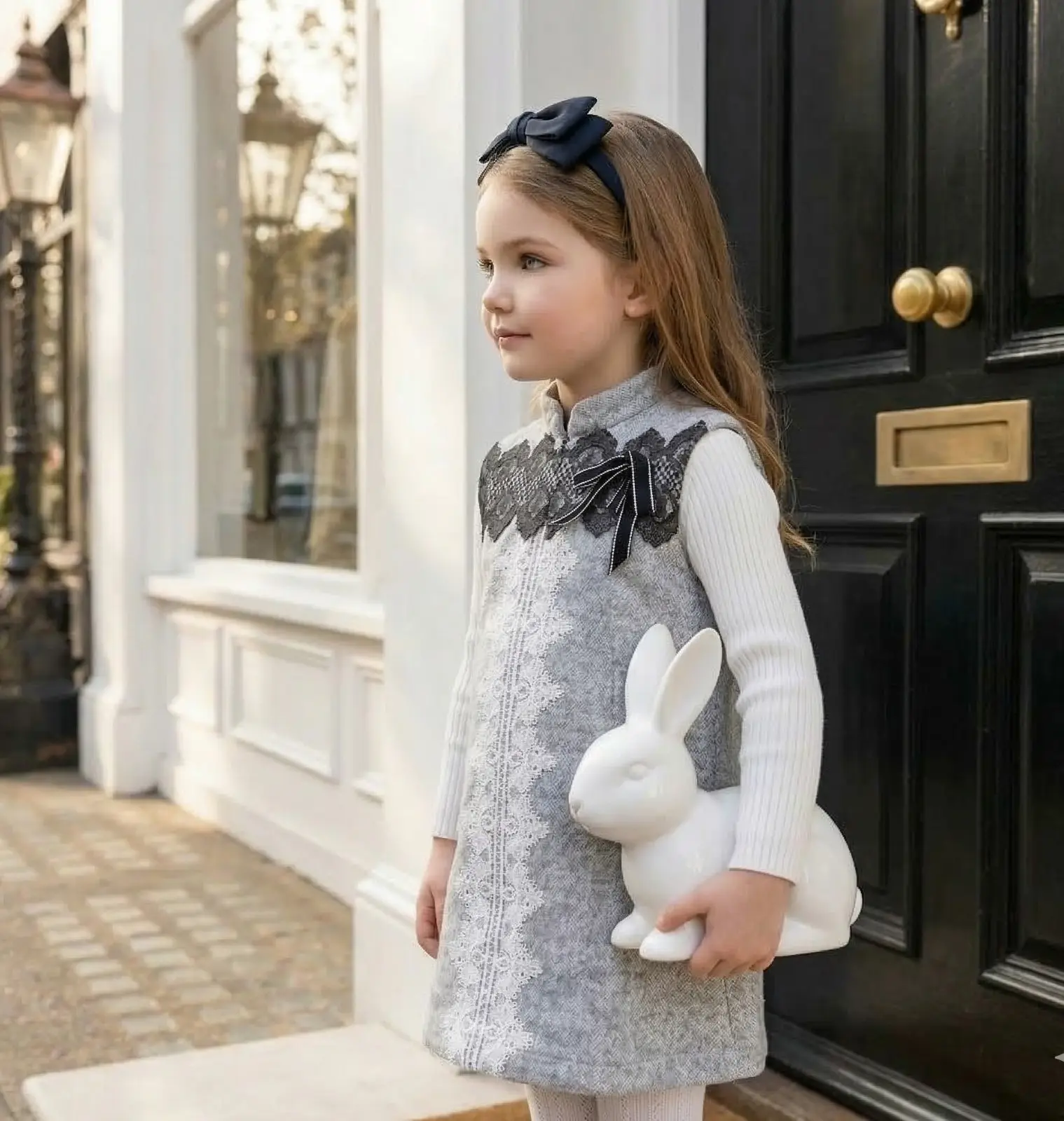 Girls Wool Blend Sleeveless Party Dress A-Line