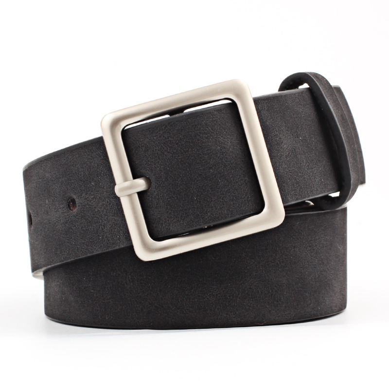 Title 9, All-match Square Buckle Pu Fashion Trend Belt