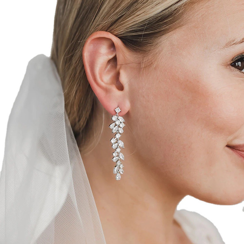 European And American Fashion Luxury Zircon Earrings