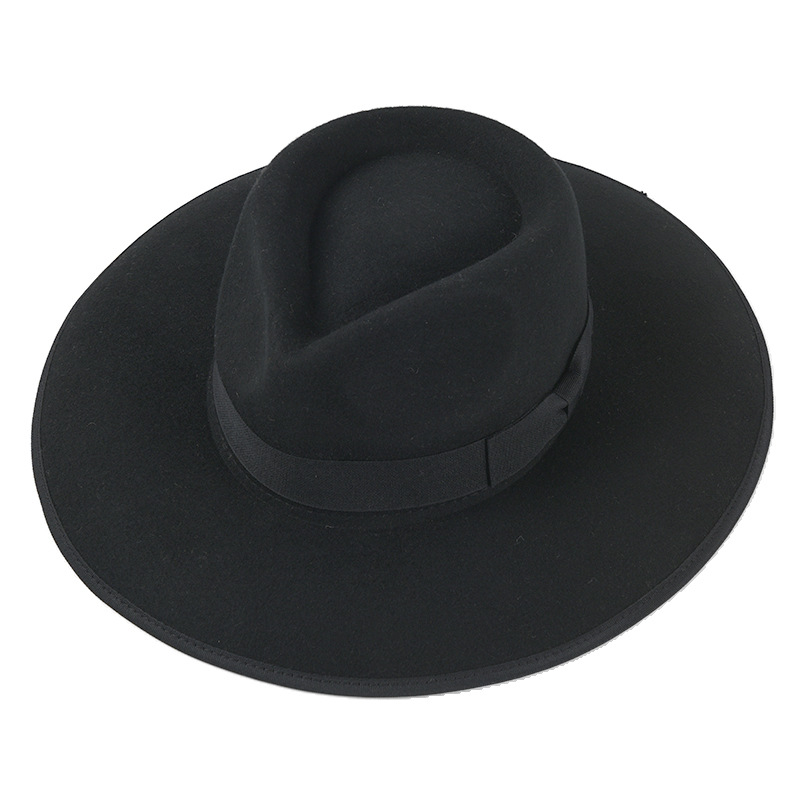 British Retro Casual All match Wool Jazz Hat Black - Shop at LoveMi