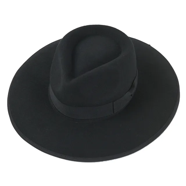 British Retro Casual All match Wool Jazz Hat Black - Shop at LoveMi
