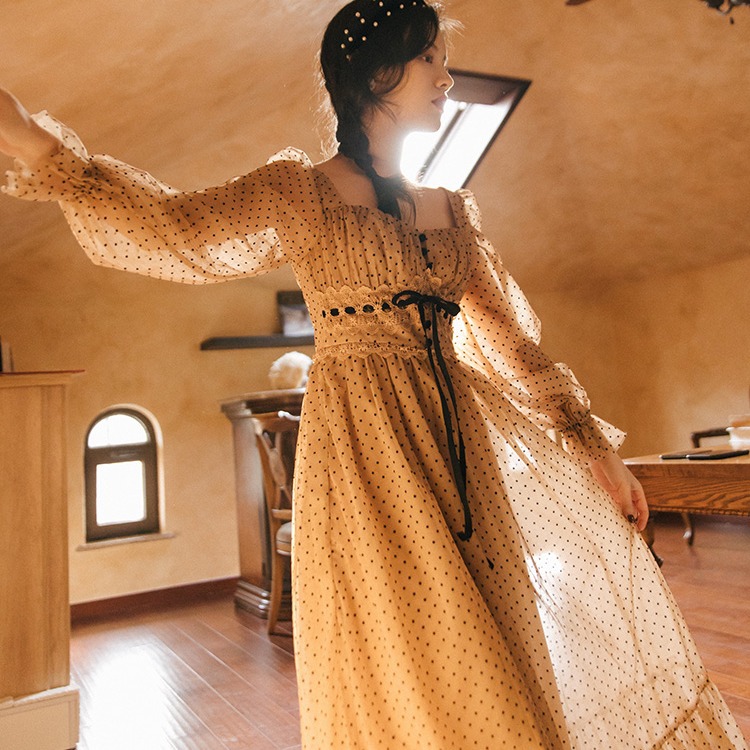Retro Polka Dot Mesh Fairy Dress