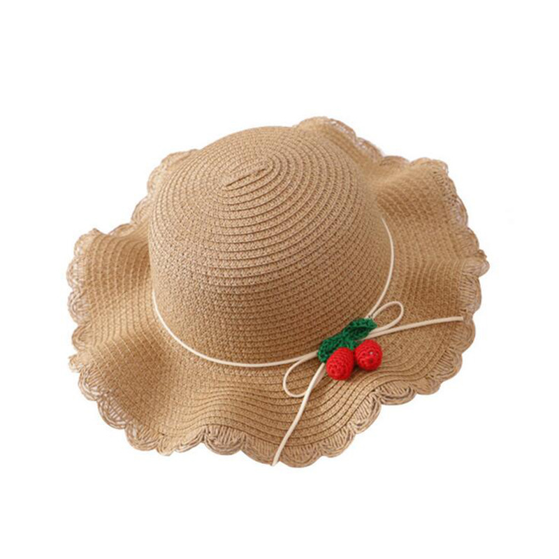 Children's Cute Beach Shade Straw Hat Bag