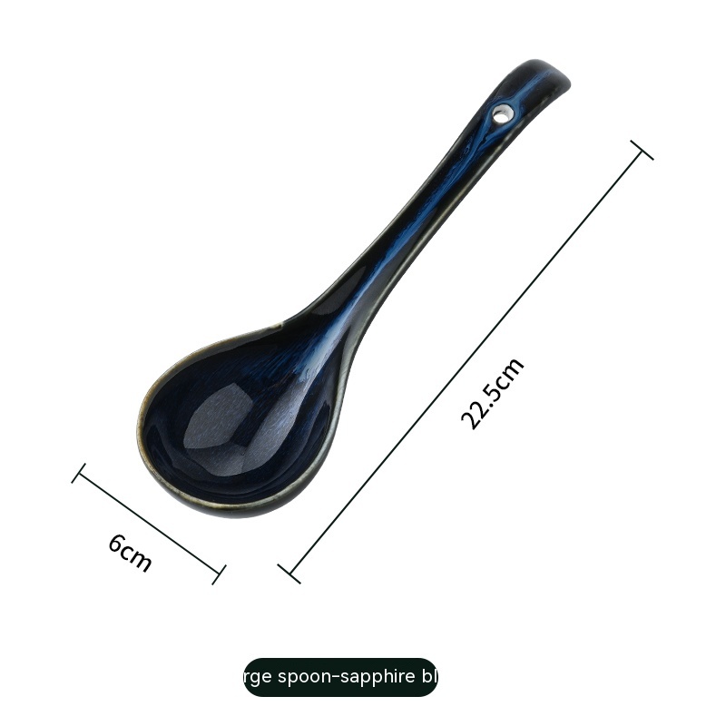 Title 10, Ceramic Soup Spoon Large Soup Long Handle Noodl...