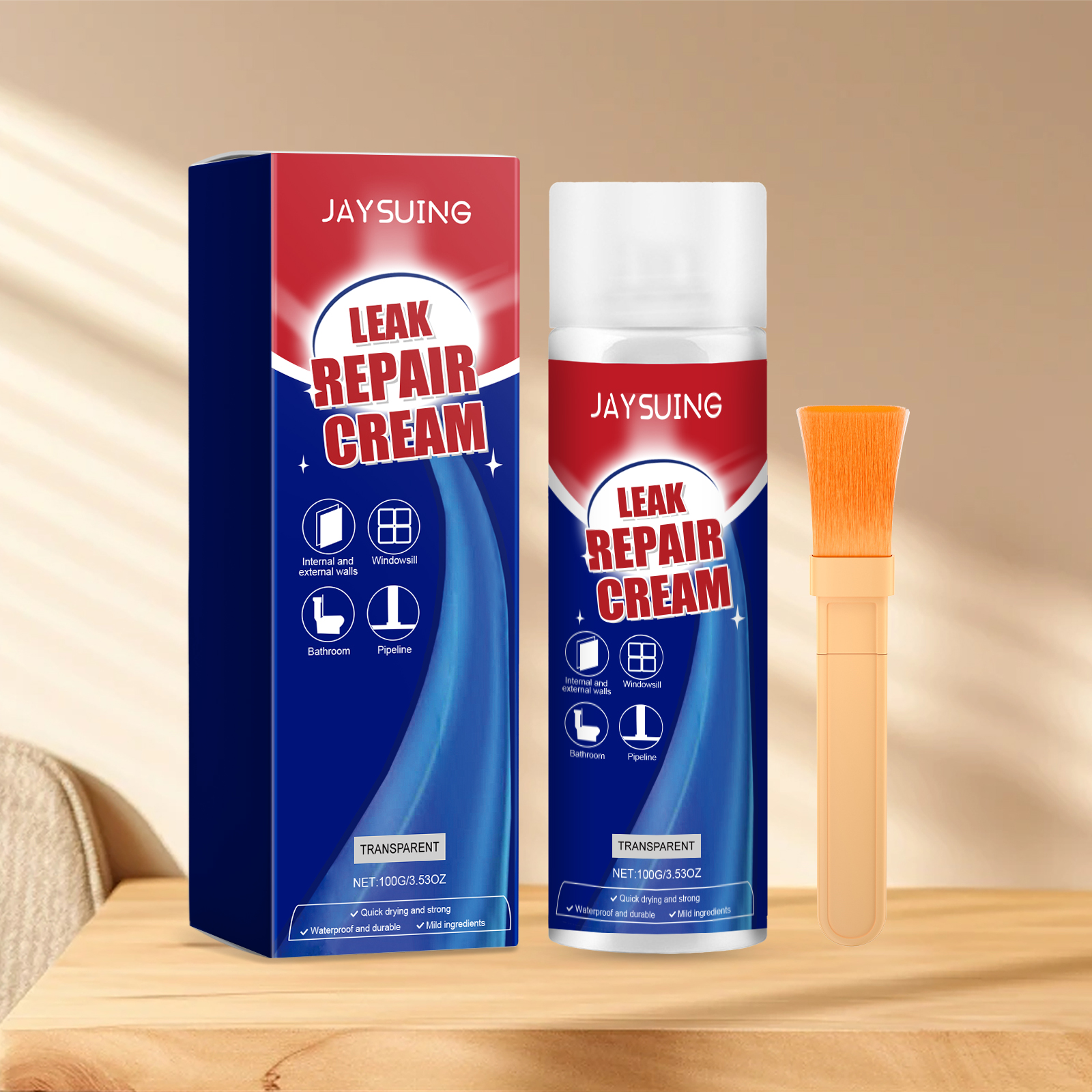 Leak Proof Repair Adhesive White 1 00g Bottle-1 Brush-1box