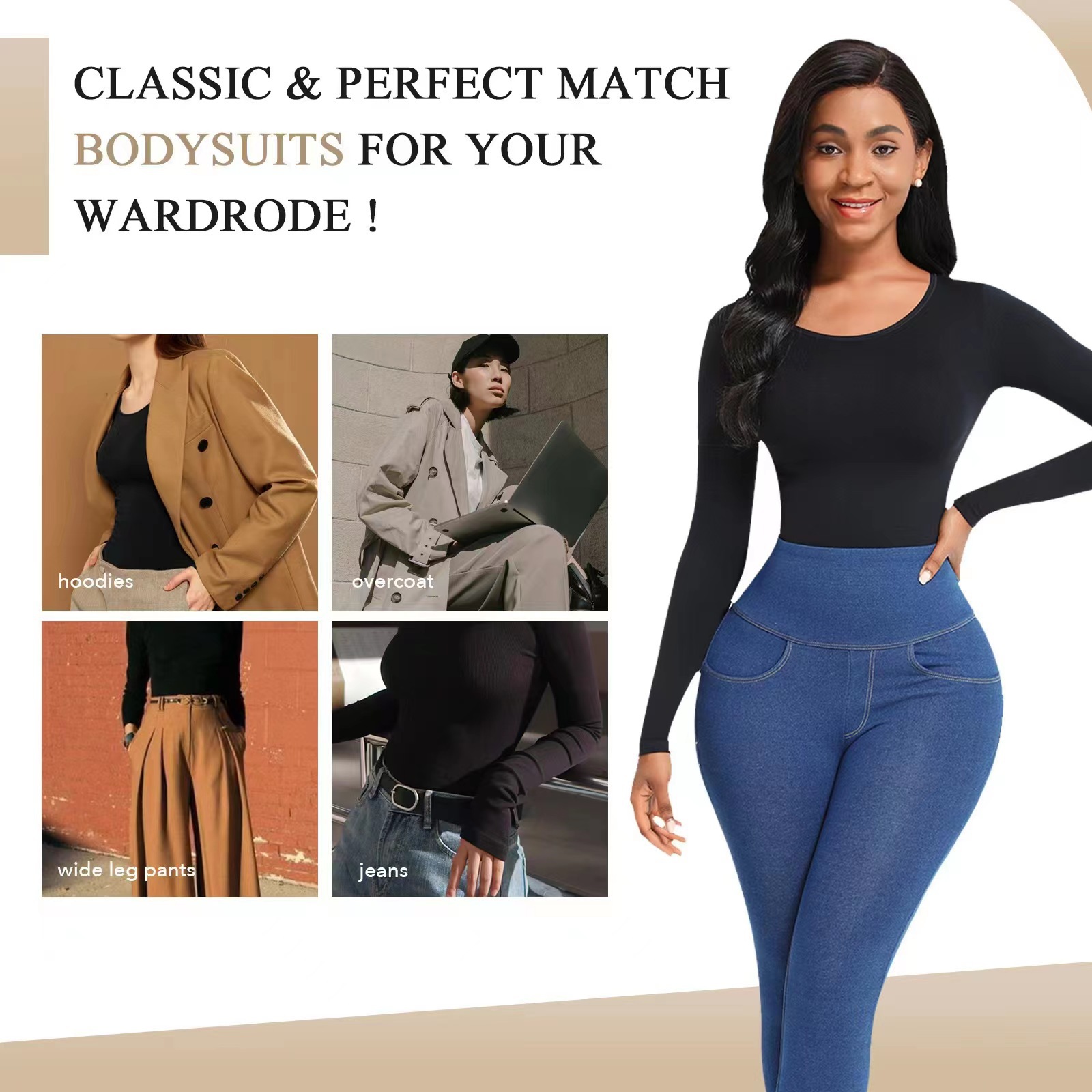 Large Hip Lifting Long-sleeved Seamless Bodysuit Jumpsuit - Image 9