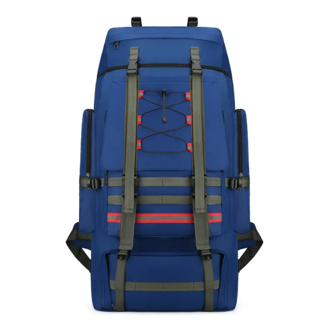 Outdoor 130 Liter 120 Large Capacity Camouflage Travel Bag, Cotton Quilt, Luggage, Working, Hiking, Camping, Waterproof Backpack Blue - Shop at LoveMi